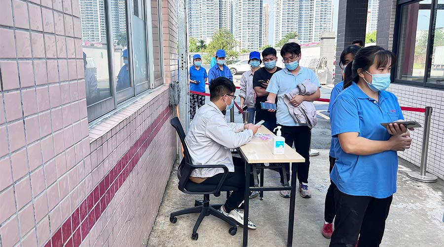 迅速防疫！金環(huán)電器積極配合醫(yī)護(hù)人員上門測核酸！