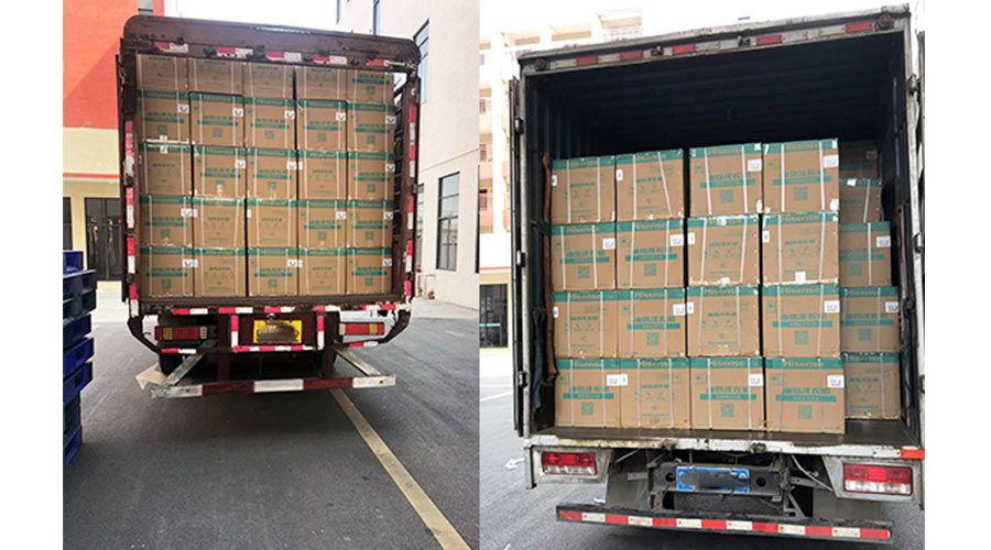 實(shí)況圖！金環(huán)電器完成國(guó)內(nèi)某知名品牌迷你洗衣機(jī)裝柜發(fā)貨